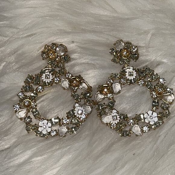 J. Crew | Colorful Floral Hoop Earrings - Picture 8 of 8